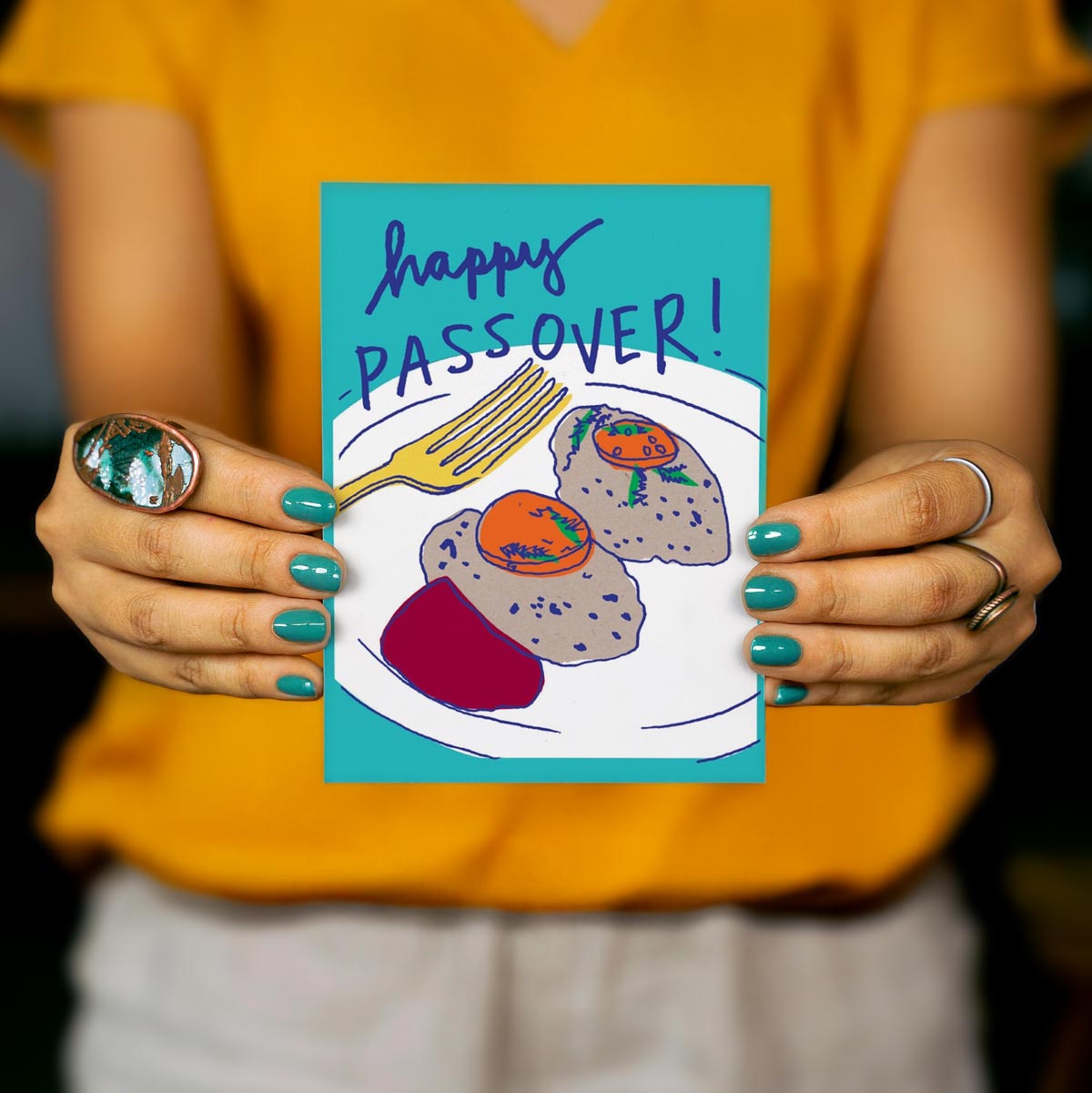 Gefilte Fish Passover Greeting Card