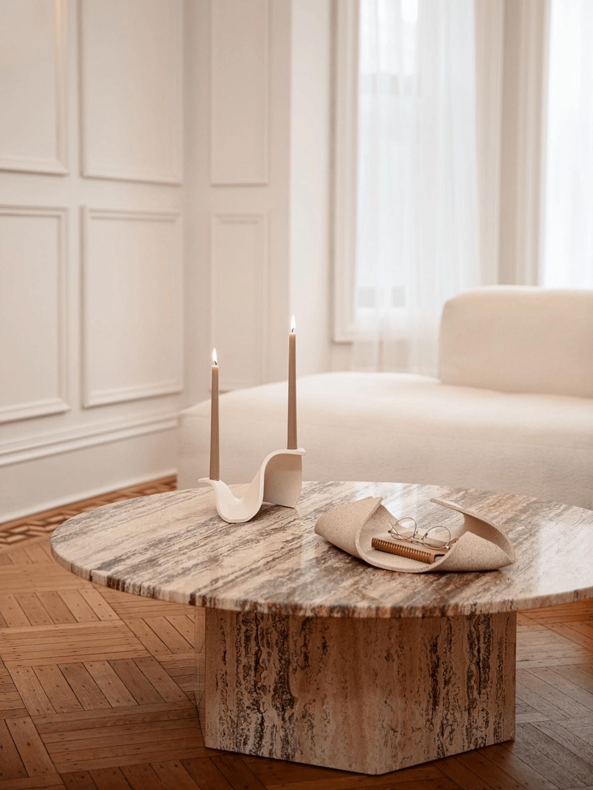 Drape Shabbat Candelabra