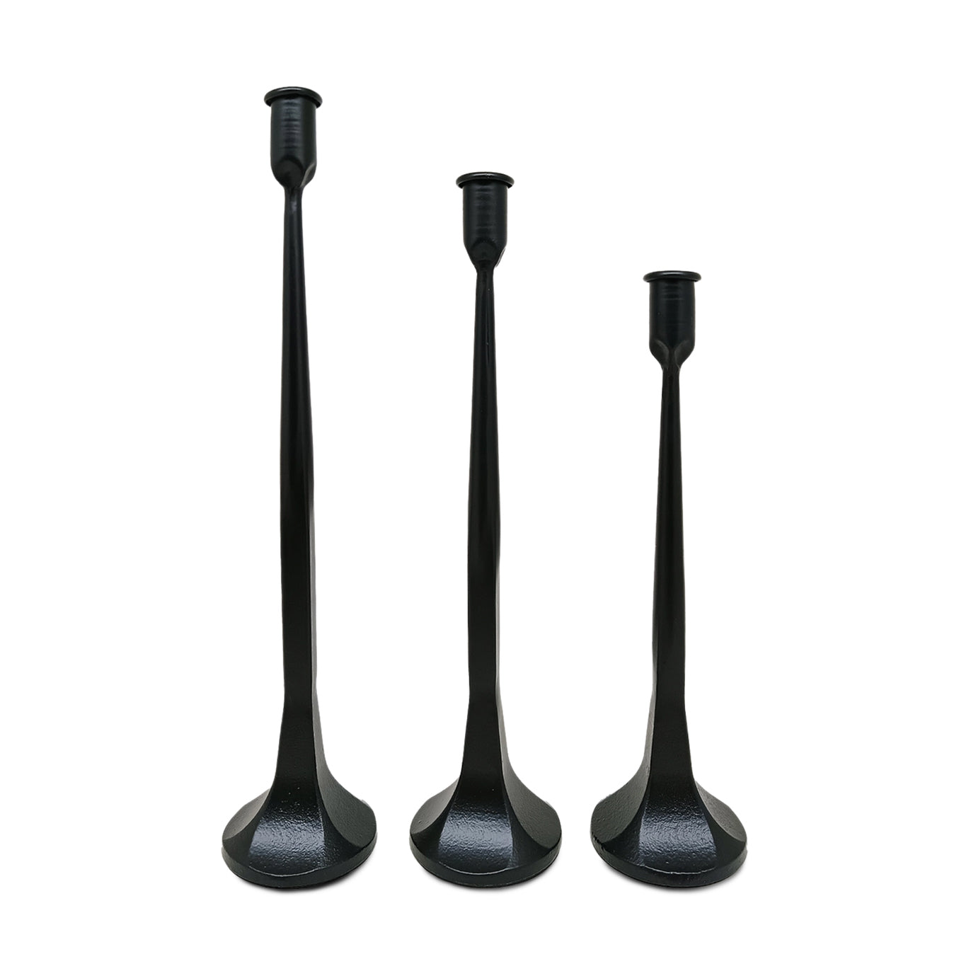 Cast Iron Taper Candle Holder Set