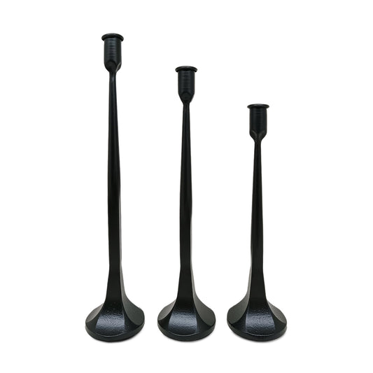 Cast Iron Taper Candle Holder Set