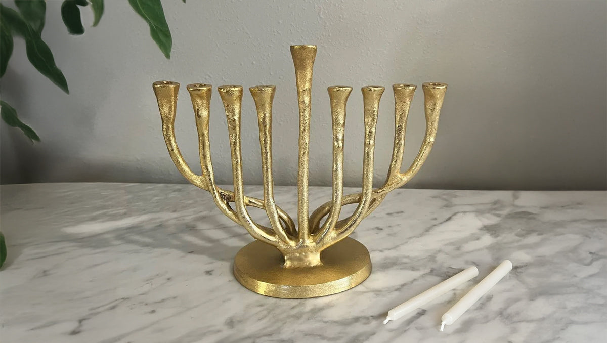 Gold Brass Menorah