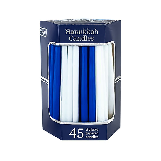 Blue & White Hanukkah Candles