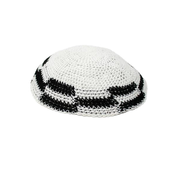 White & Black Kippah