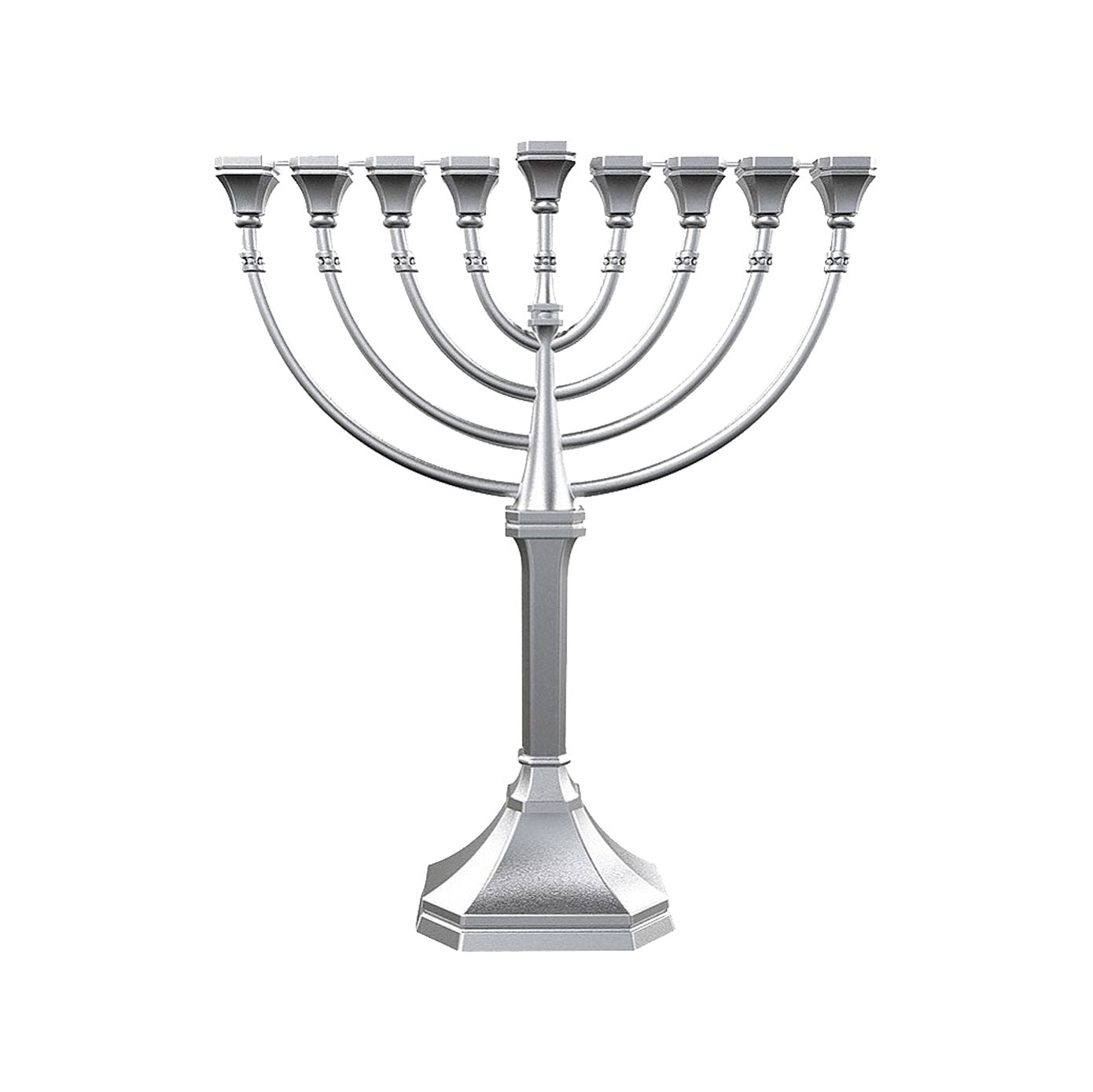 Gracious Satin Silver Menorah