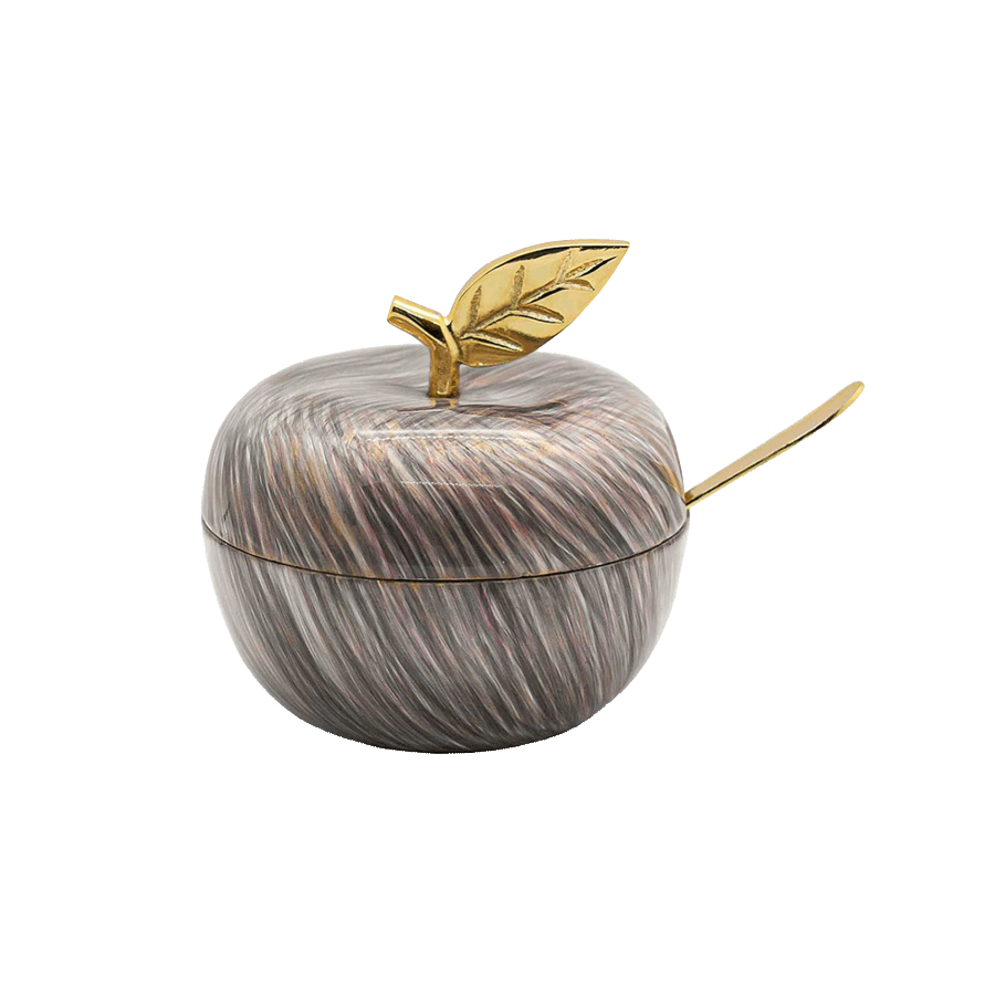 Apple Shaped Honey Dish & Spoon