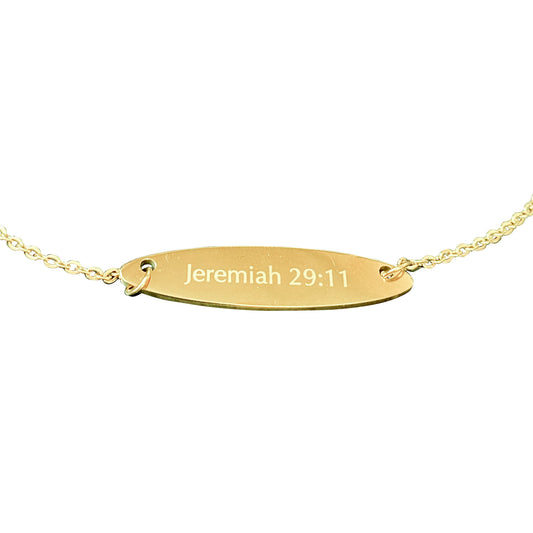 Jeremiah 29:11 Bar Necklace