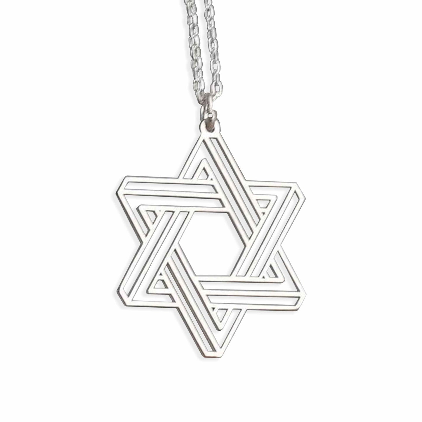 Star of David Outline Necklace