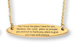 Jeremiah 29:11 Bar Necklace