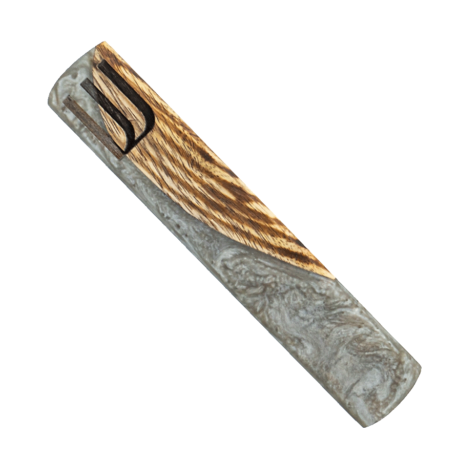Acacia Wood and Resin Mezuzah