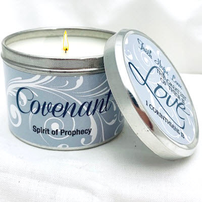 Covenant Scripture Tin Candle