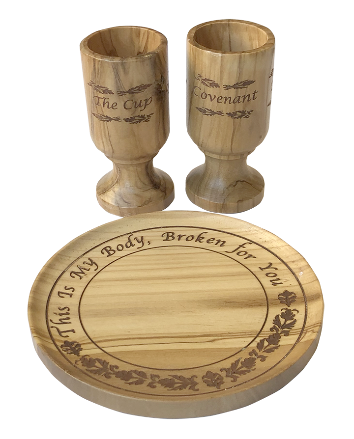 Olivewood Communion Set