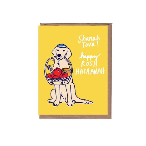 Rosh Hashanah Dog Greeting Card