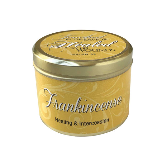 Frankincense Scripture Tin Candle