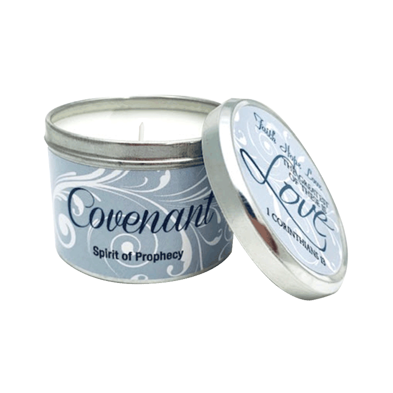 Covenant Scripture Tin Candle