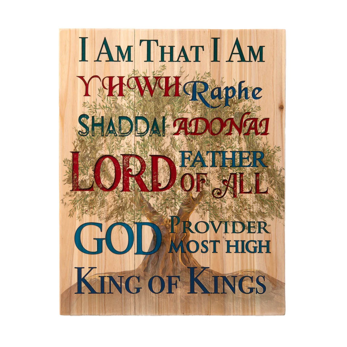 Rustic Names of God Wall Art