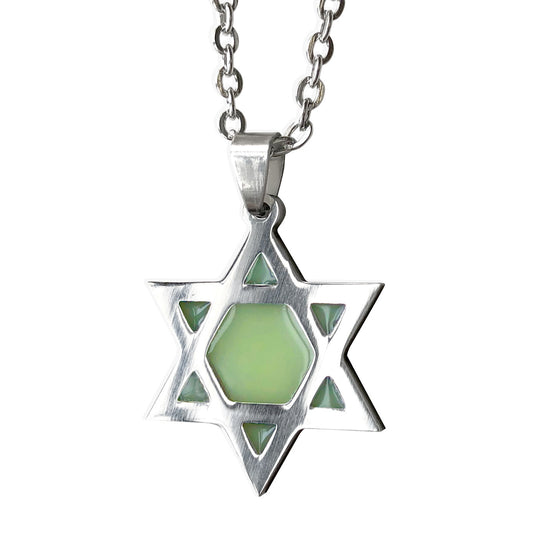 Glow in the Dark Star of David Necklace