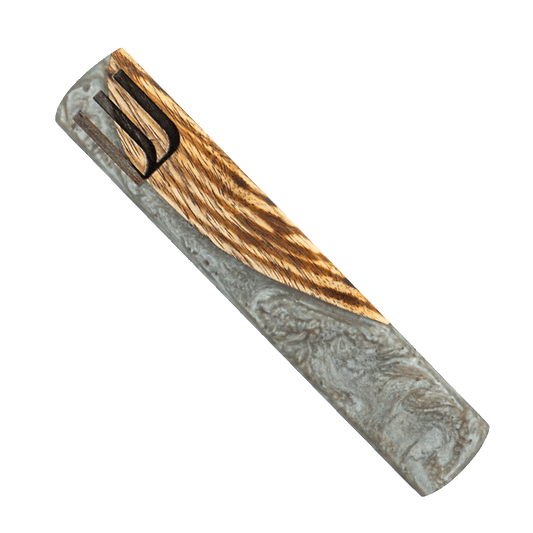 Acacia Wood and Resin Mezuzah