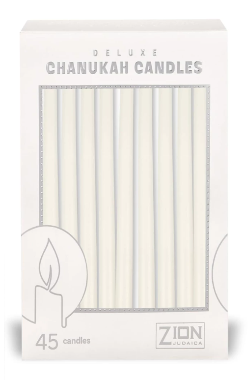 Deluxe White Hanukkah Candles