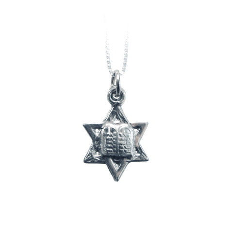 10 Commandments Star of David Necklace
