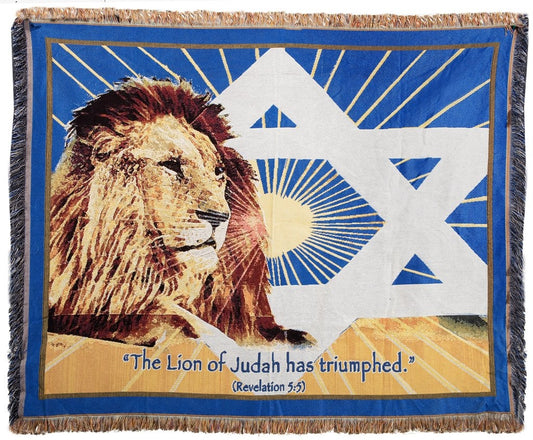 Lion of Judah Tapestry Blanket