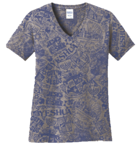 Stained Imaging V-Neck T-Shirt